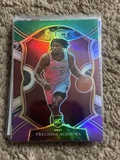 2020-21 Panini Select Precious Achiuwa RC Red White Orange Shimmer Heat