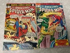 2 Amazing Spider-Man Comics #152 154 1976 VG Marvel Value Stamp Intact CHEAP