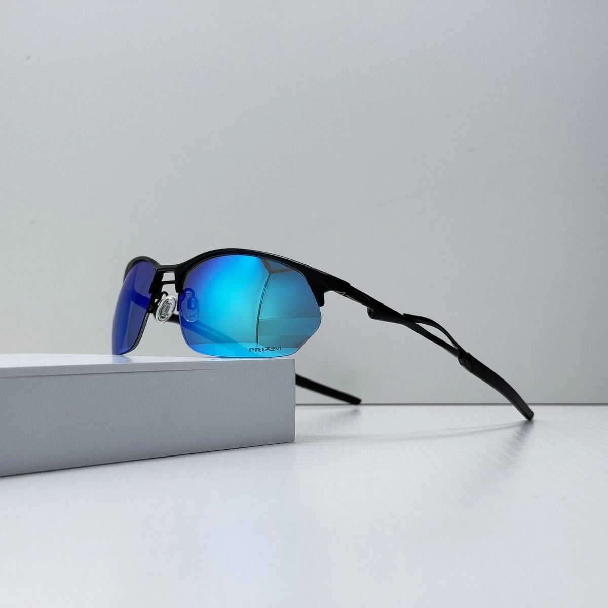 極美品✨OAKLEY Wiretap Cobalt サングラス　オークリー OAKLEY WIRETAP 1.0 SUNGLASSES Pewter Frame With Red Icons & Red