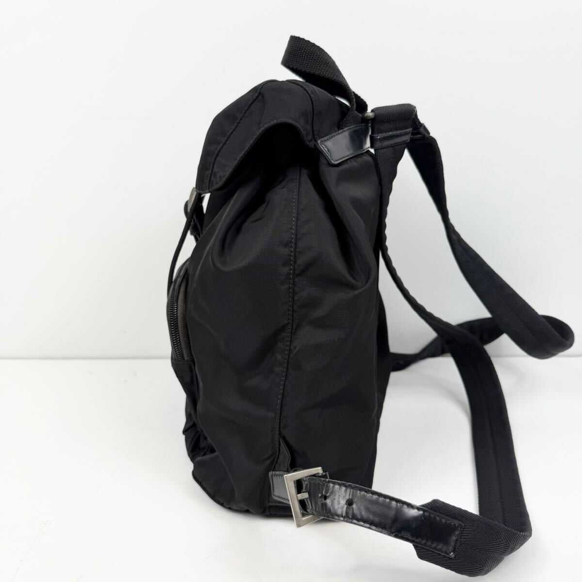 PRADA Nylon Flap Backpack Black from japan thumbnail 3
