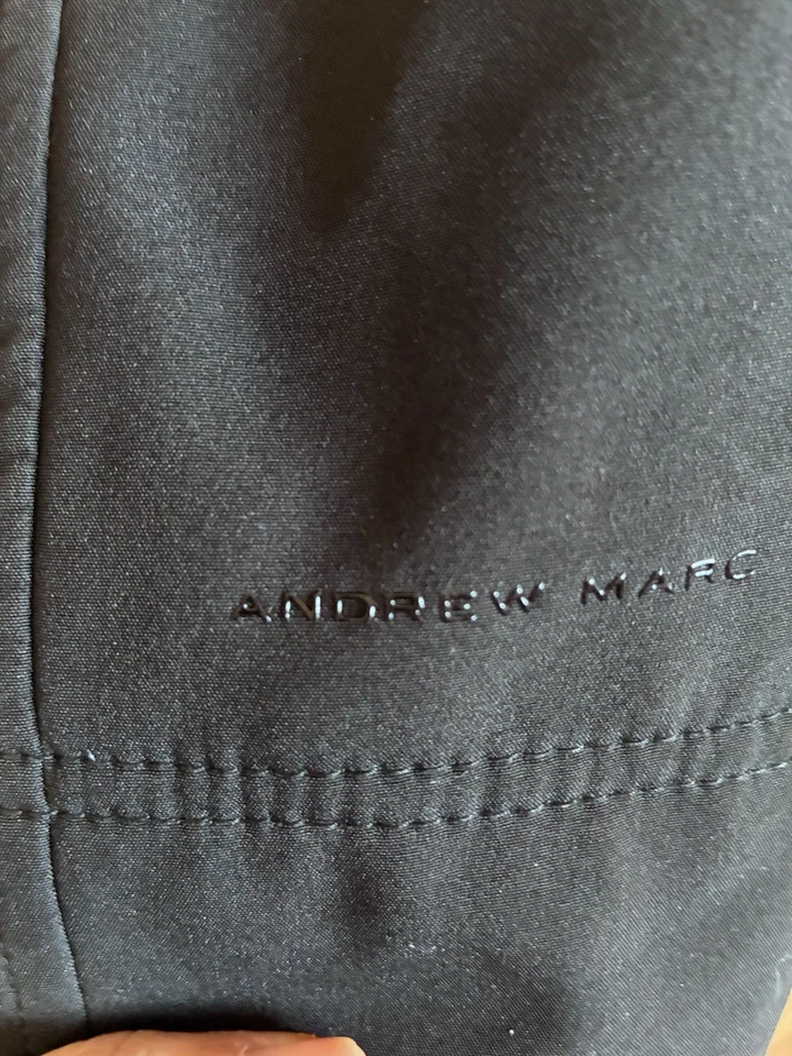 Abrigo Chaqueta con Capucha Andrew Marc Mujer Negro Softshell Talla M Foto 3 de 4