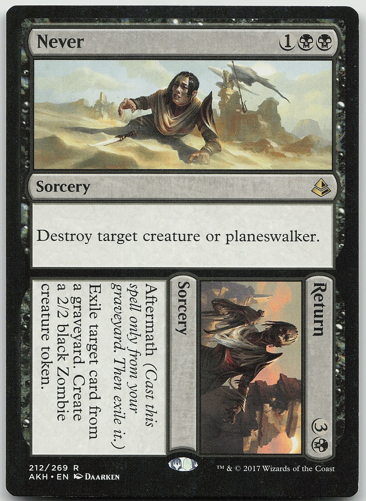 Never // Return Amonkhet NM MTG