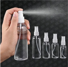 20/50/80ml Plastic Transparent Spray Bottle Refillable Small Travel Mist Empty