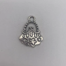 Silver Tone Purse Handbag Charm Pendant