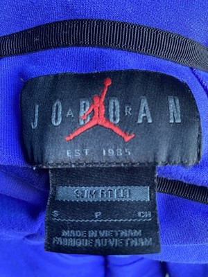 Jordan Air Hooded Jacket Slim Fit Full Zip Up Blue Size Small
