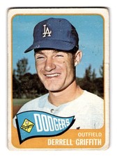 1965 Topps #112 Derrell Griffith Los Angeles Dodgers