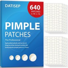 640 Count Hydrocolloid Acne Patches for Face, Zit Patches, Pimple Treatment