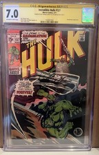 Stan Lee’s Marvel, The Incredible Hulk #137 CGC Signed Stan Lee & Roy Thomas 7.0