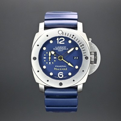 Panerai Submersible GMT PAM00719 47mm Blue Dial Pole 2 Pole