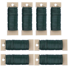 8 Pack 264 Yards 22 Gauge Green Floral Paddle Wire for Wreaths, Garland and Flor
