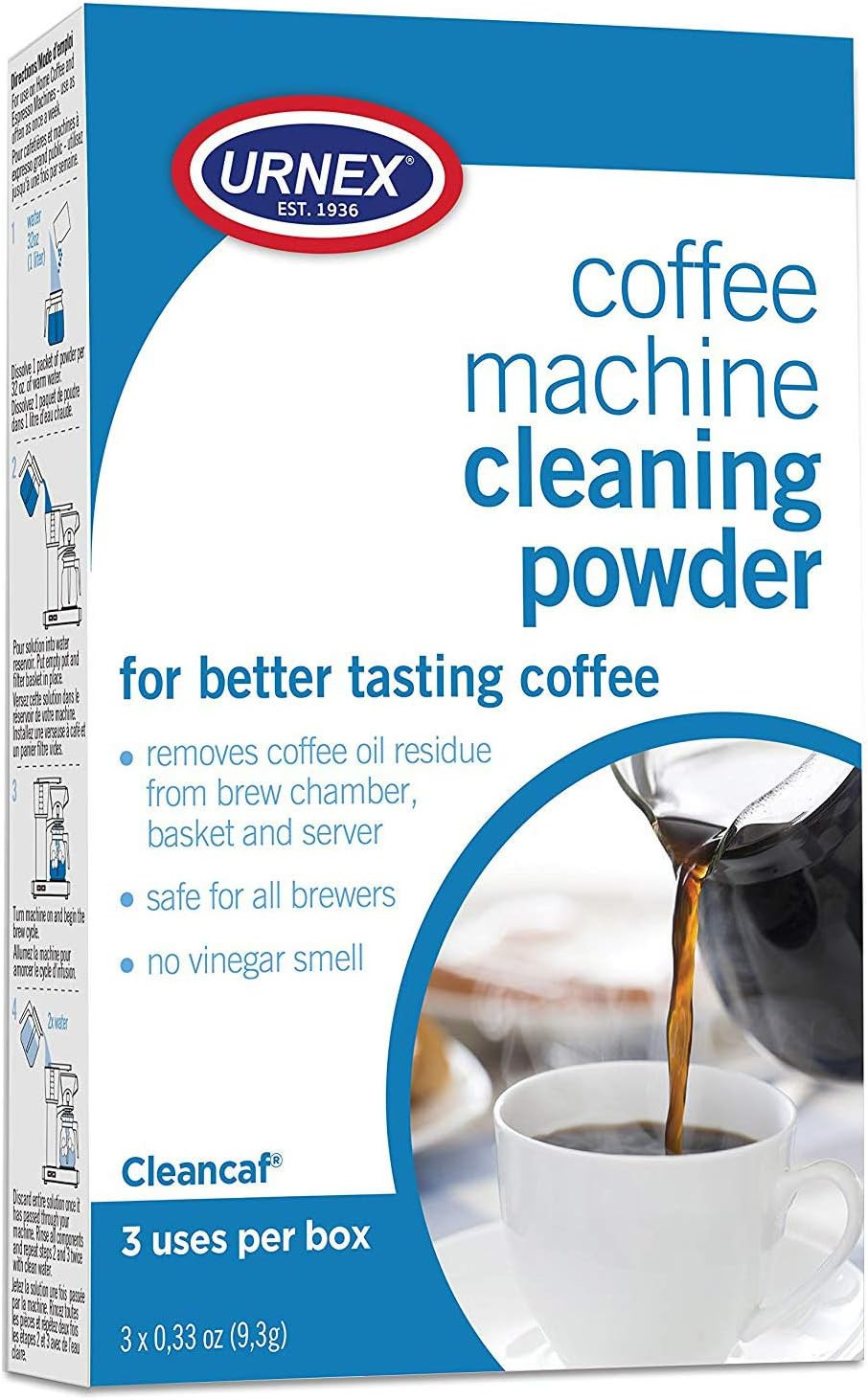 And Espresso Machine Cleaner Cleancaf Powder - 3 Packets - S