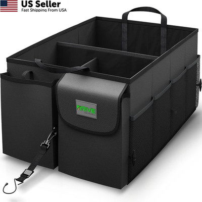 DRIVE - Car Trunk Organizer - Collapsible, Multi-Compartment 1 Pack, Black