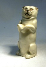 ANTIKER VIKTORIANISCHER FIGURALER TORTENTRICHTER/VOGEL/GEBÄCKSCHLITZ BETTELNDER HUND