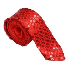 1Pcs Adults Fashion Sequin Ties Shiny Solid Necktie Formal Satin Slim Ties Party