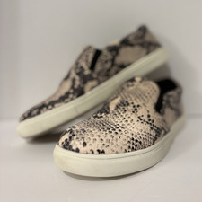 A New Day Women's Snake Print Slip-On Flats Beige/Black Round Toe Size 9