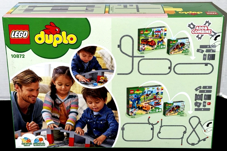 СОВЕРШЕННО НОВЫЙ! LEGO DOUBLEO 10872 ЖЕЛЕЗНОДОРОЖНЫЙ МОСТ И ПУТИ / ЭКШН-КИРПИЧ В КОМПЛЕКТЕ - Изображение 2 из 4