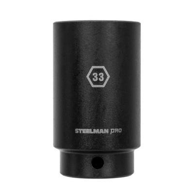 Steelman Pro 1/2-Inch Drive 33mm Deep 6-Point Impact Socket 60521