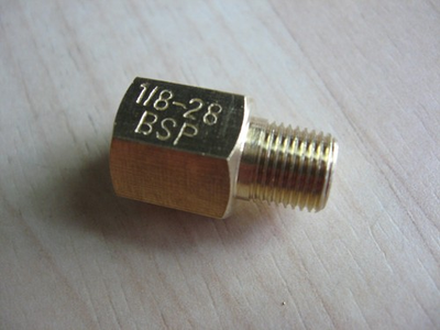 #ad Pressure Gauge Sender Adapter 1 8quot; 27 NPT Female to 1 8quot; 28 BSP Male #M239JB $10.95