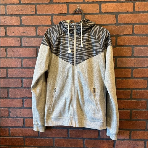 VETEMENTS Felpa con cappuccio retrò Nike full zip con motivo a zigzag taglia media