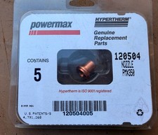 3Pcs 120504 Powermax  Hypertherm Nozzle Genuine Parts - New. Open Package