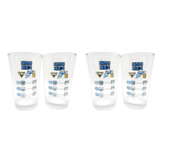 Somaek Glass Set for Jinro Soju and Terra Beer 150ml 2-Pack Korean Drinking