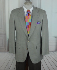 Jos. A. Bank Men's Gray Blue Check Wool Sport Coat Blazer 42R 42 Regular
