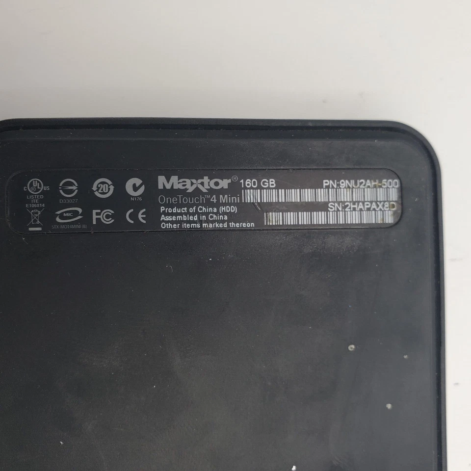 Seagate Maxtor OneTouch-4 Mini Black Portable 2.5" 160GB External Hard Drive - Image 3 of 3