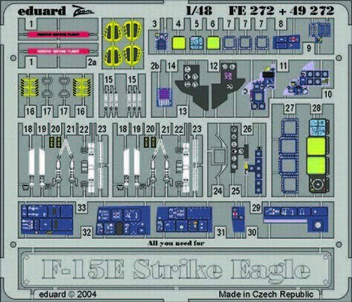 Eduard Accessories Fe272 - 1:48 F-15E Strike Eagle Interior Set - Edging Kit -