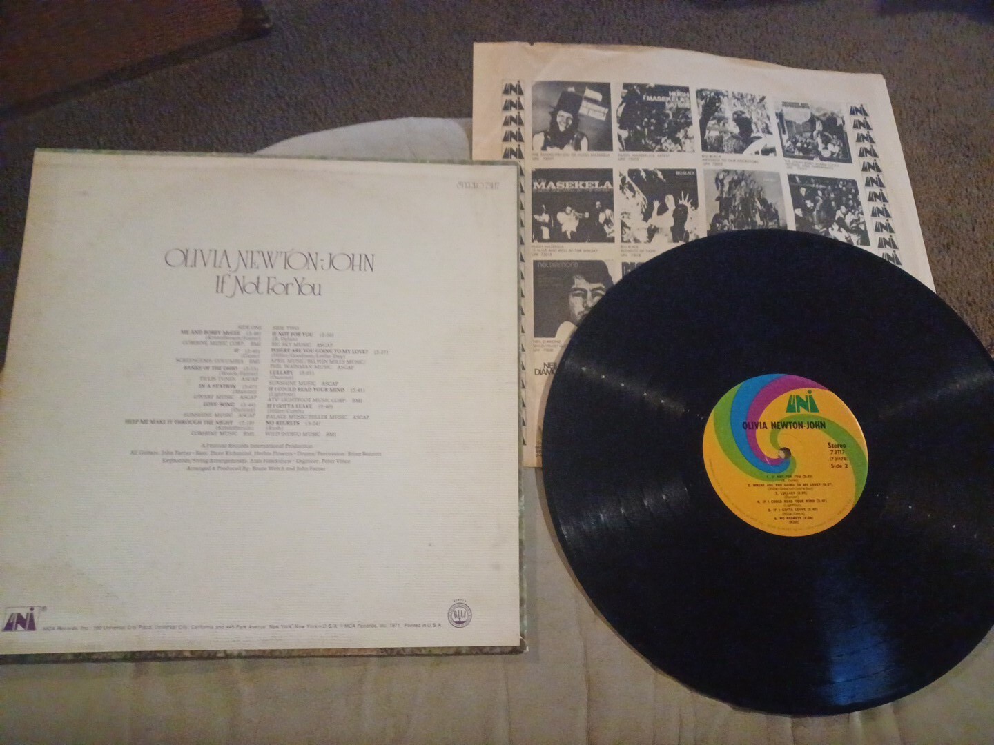 Olivia Newton John•If Not For You•Record 73117•Uni 1st Press'71•STRONG VG/VG+