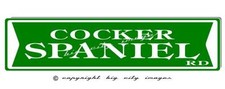COCKER SPANIEL DOG ALUMINUM STREET SIGN Free shipping