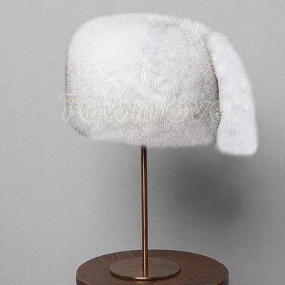 Men Real Fox Fur Hat Russian Ushanka Cossack Mongolia Hat Winter