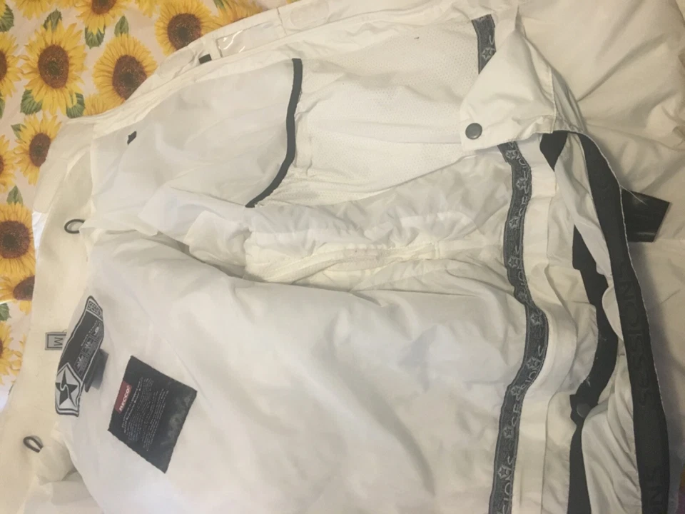  Chaqueta de esquí snowboard RECCO blanca con capucha Mediu impermeable serie Sessions Ridge Foto 3 de 4