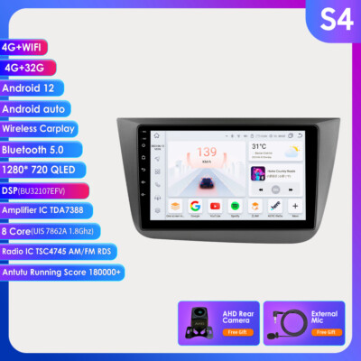 Autoradio Für Seat Altea XL 2004-2015 8Kern 9'' Android 15 NAVI GPS WIFI 4G DSP