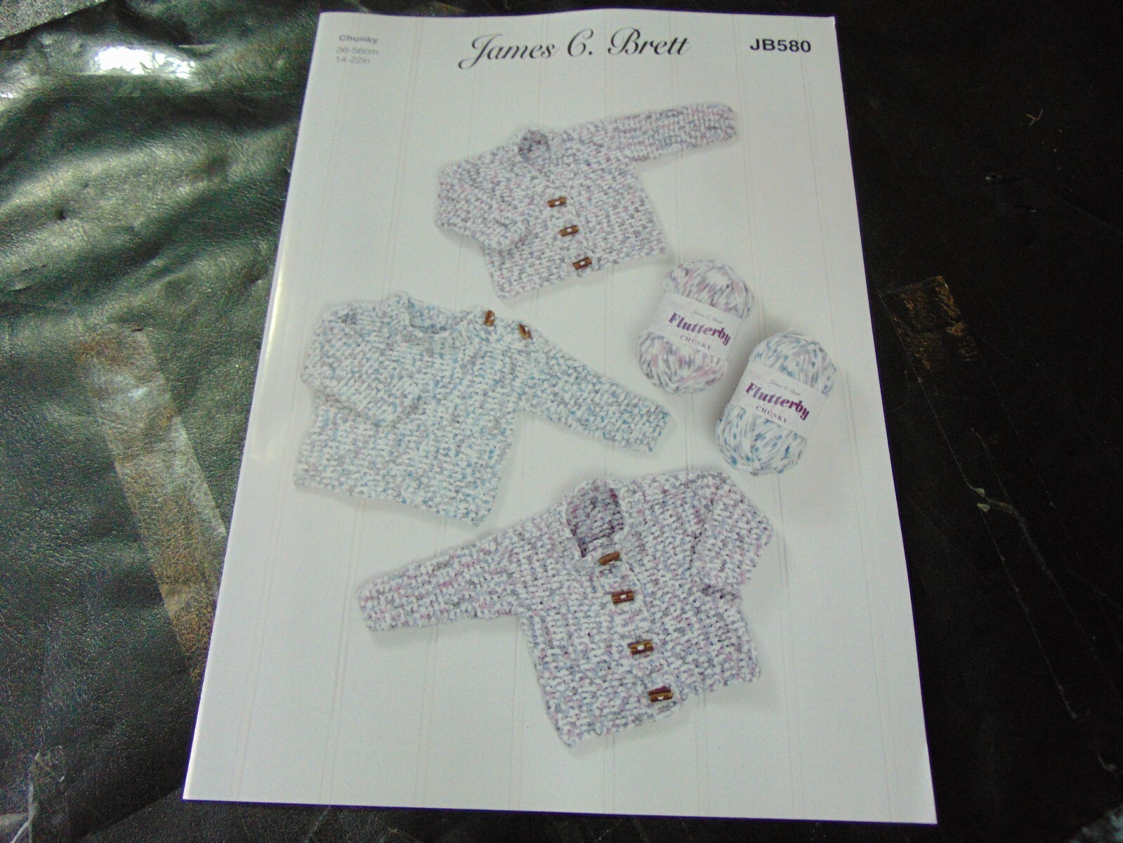 James C Brett Chunky Knitting Pattern JB580 Sweater & Cardigans  14 - 22 ins