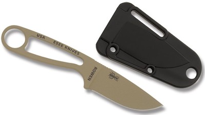 ESEE Izula Dark Earth 2.63'' Fixed Blade Flat Grind With Molded Sheath IZULA-DE