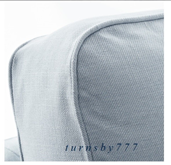 IKEA Ektorp Chair Cover Nordvalla Light Blue Slipcover + Pillow Cover