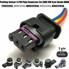 PARKSENSOR STECKER Anschluss 3pin F&uuml;r Audi A1 A3 A4 A5 A6 A7A8 Q2 Q3 Q5 Q7 R8