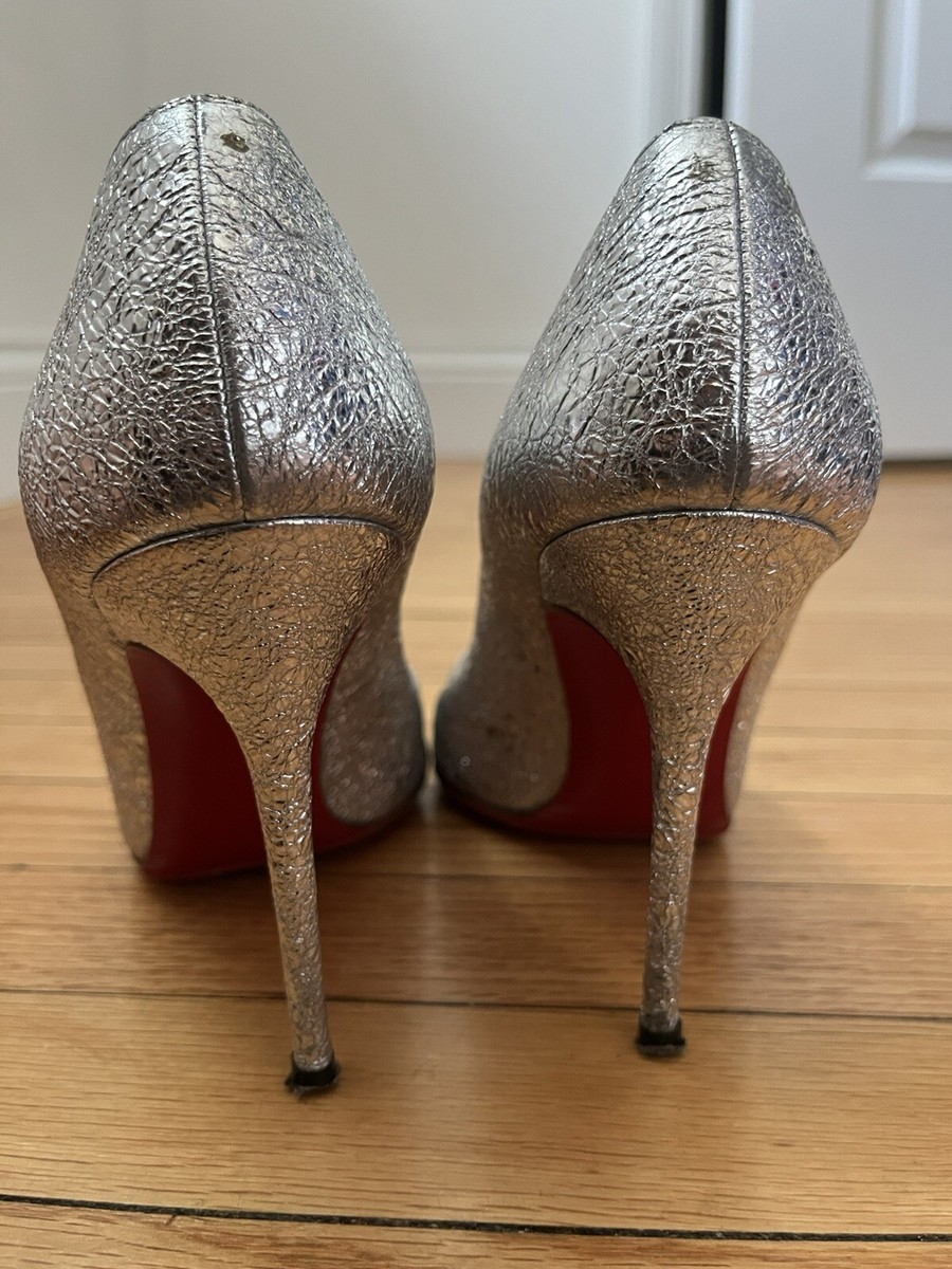 christian louboutin corneille Silver Pumps Size 36 USA 7 Metallic