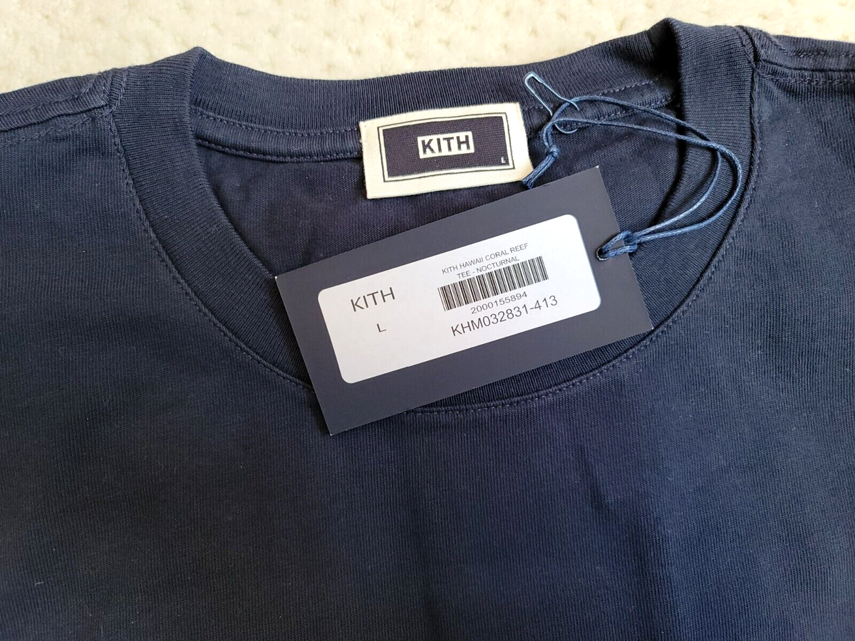 【新品】KITH HAWAII限定 CORAL REEF Tシャツ　紺色　XL NWT KITH Honolulu Hawaii Exclusive 'CORAL REEF' Navy Blue T