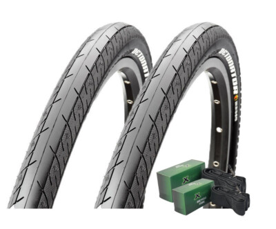 Maxxis Detonator Wire Bead Tyre Pair (2) with X Tech tubes