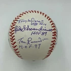 HOF Managers Sparky Anderson Torre Weaver Larussa Lasorda Signed Baseball JSA