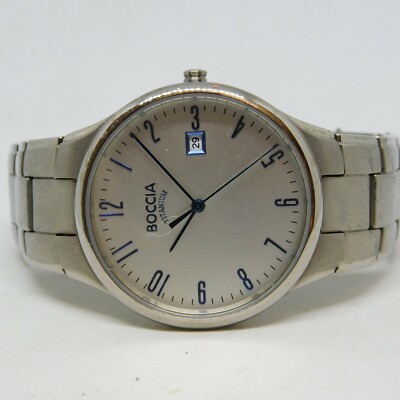 BOCCIA All Titanium Silver Tone Quartz Analog Men's Watch 1/2