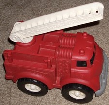 Green Toys Large Plastic Red Fire Dept Rescue Truck With Ladder Made in USA