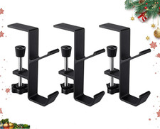 2 in 1 Garland Hangers for Mantle, No Drill Fireplace Stocking Hanger, Adjustabl