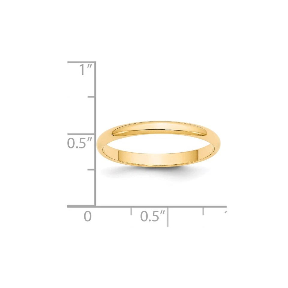 14k Yellow Gold 2.5mm Round Wedding Band Ring Perfect Gift for Women Size 6.5 - Image 3 of 4