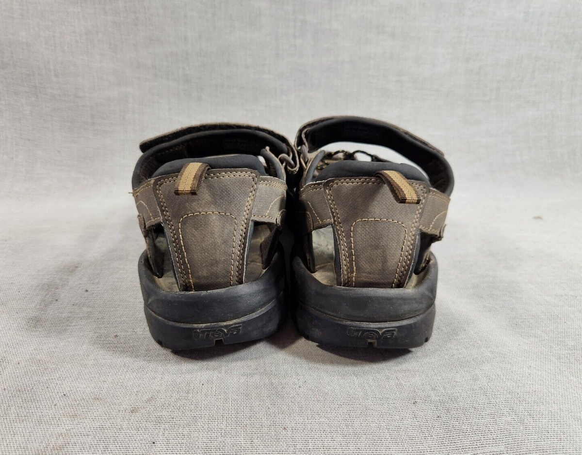 Teva Men\'s Forebay Fisherman Sport Sandals sz 12 Gray Brown Teva Forebay Fisherman Brown Leather Mens Size 12 Sport  main image 3