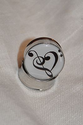 Treble Clef Gauged Earrings - Available in 6 g - 0 gauge Treble Clef Gauged Earrings - Available in 6 g - 0 gauge