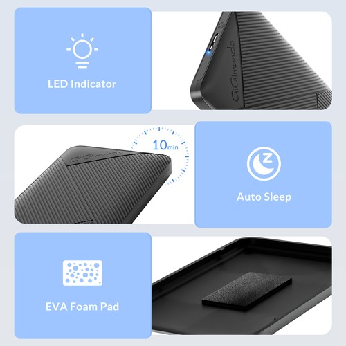 GiGimundo USB 3.0 Type C to 2.5 inch SATA HDD/SSD Drive External Enclosure Case - Picture 8 of 44