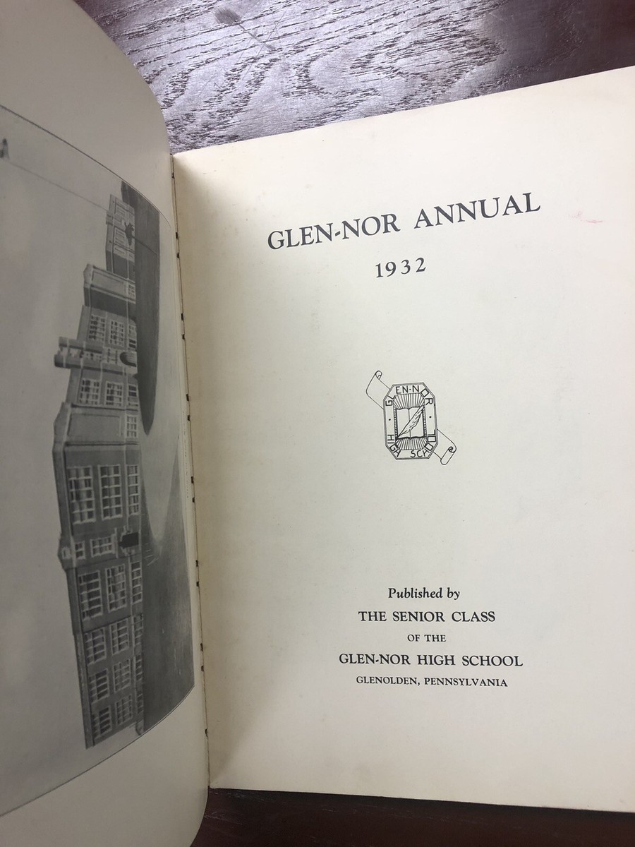 洋書 Photo Graphie 1932 year book Glen-Nor Glenolder PA 1932 High School Yearbook Year Book | eBay