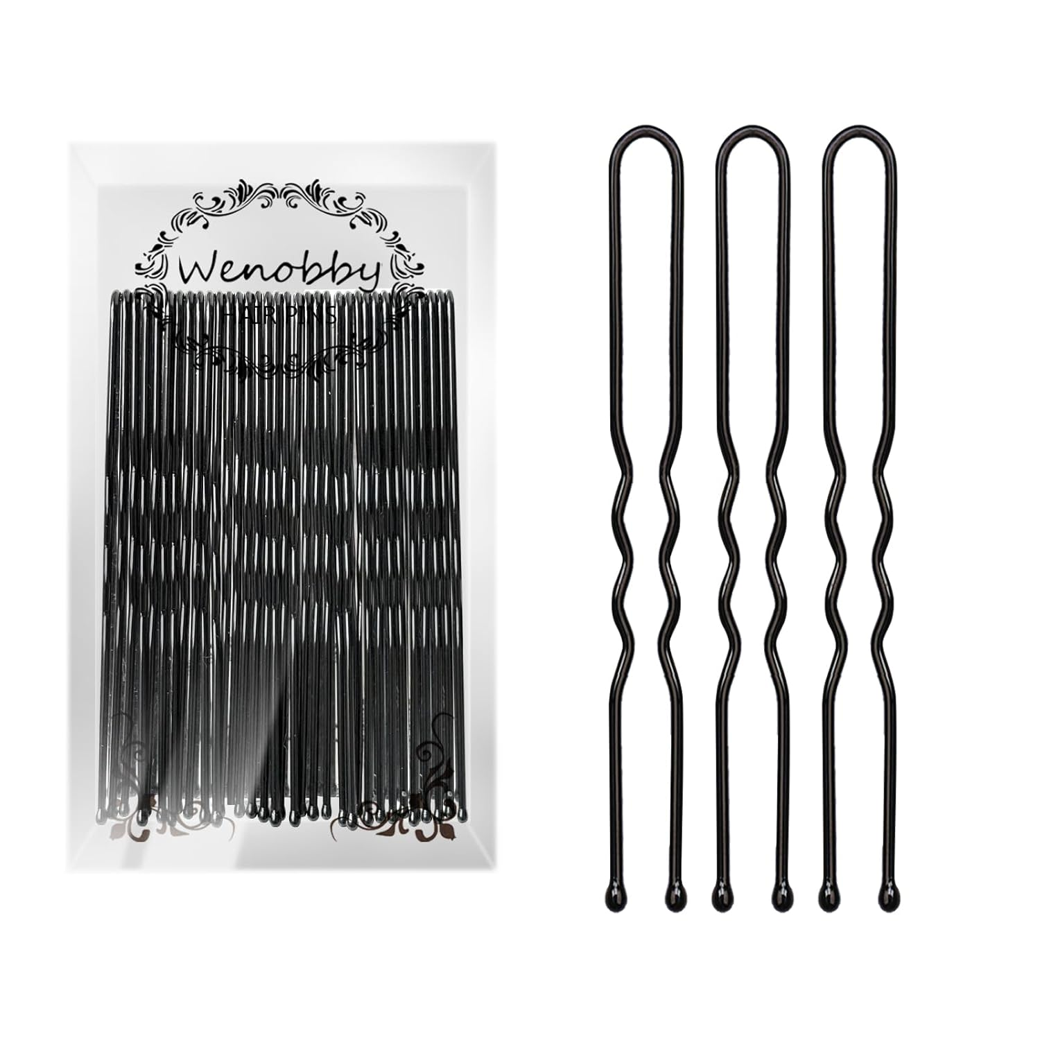 100-Pack U-Shaped Bun Hair Pins for Women - 2.8